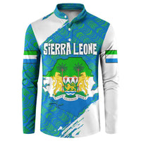 Sierra Leone Crest Button Sweatshirt with National Coat of Arms and Flag Colors