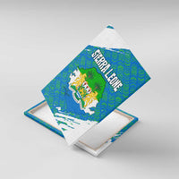 Sierra Leone Crest Canvas Wall Art with National Coat of Arms and Flag Colors