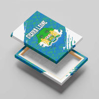 Sierra Leone Crest Canvas Wall Art with National Coat of Arms and Flag Colors