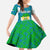 Sierra Leone Crest Family Matching Long Sleeve Bodycon Dress and Hawaiian Shirt with National Coat of Arms and Flag Colors