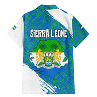 Sierra Leone Crest Family Matching Mermaid Dress and Hawaiian Shirt with National Coat of Arms and Flag Colors