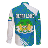 Sierra Leone Crest Family Matching Mermaid Dress and Hawaiian Shirt with National Coat of Arms and Flag Colors