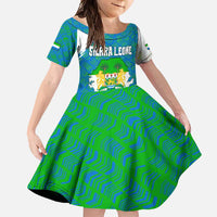 Sierra Leone Crest Family Matching Summer Maxi Dress and Hawaiian Shirt with National Coat of Arms and Flag Colors