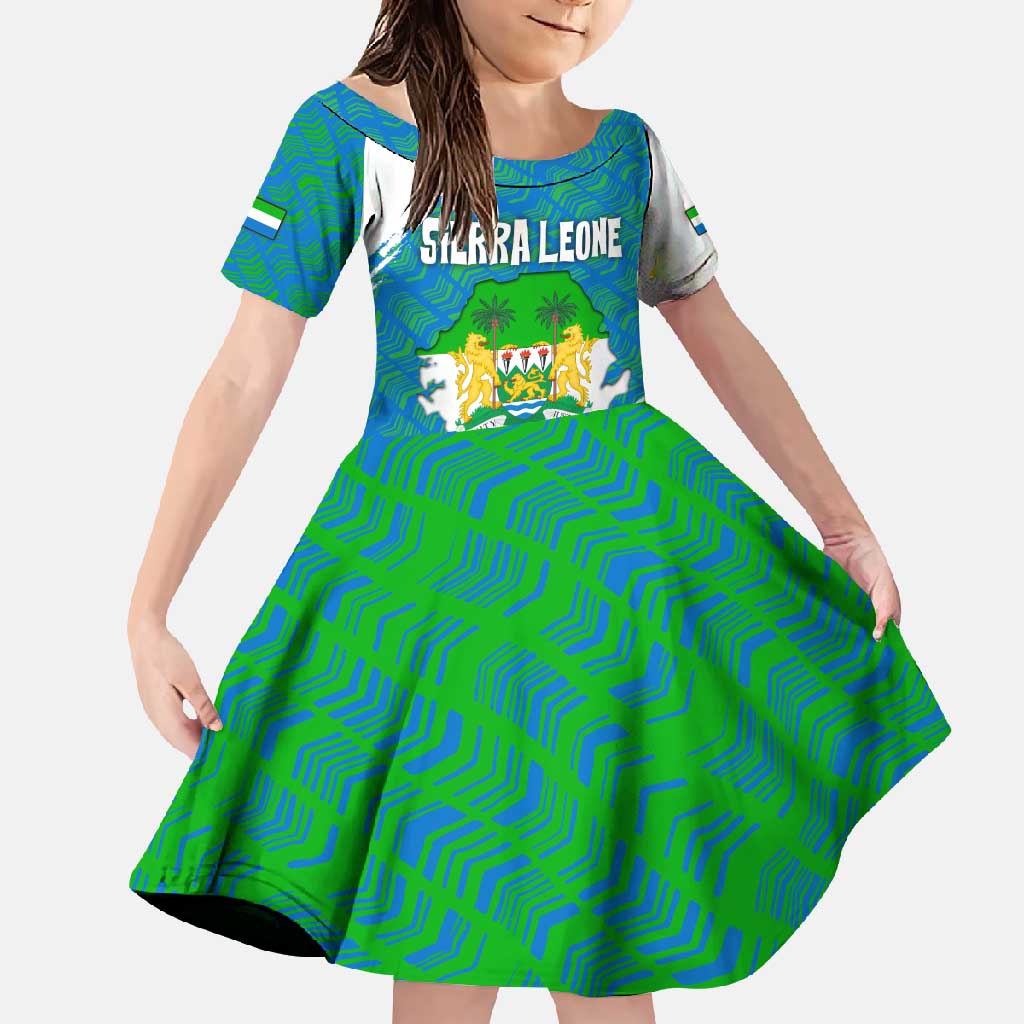 Sierra Leone Crest Family Matching Tank Maxi Dress and Hawaiian Shirt with National Coat of Arms and Flag Colors