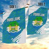 Sierra Leone Crest Garden Flag with National Coat of Arms and Flag Colors