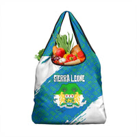 Sierra Leone Crest Grocery Bag with National Coat of Arms and Flag Colors