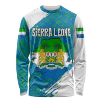 Sierra Leone Crest Long Sleeve Shirt with National Coat of Arms and Flag Colors
