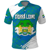 Sierra Leone Crest Polo Shirt with National Coat of Arms and Flag Colors