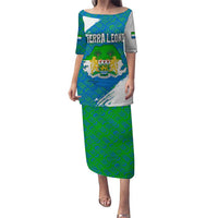 Sierra Leone Crest Puletasi with National Coat of Arms and Flag Colors