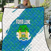 Sierra Leone Crest Quilt with National Coat of Arms and Flag Colors