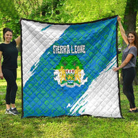 Sierra Leone Crest Quilt with National Coat of Arms and Flag Colors