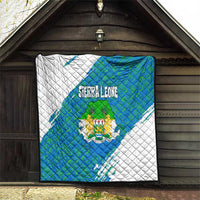 Sierra Leone Crest Quilt with National Coat of Arms and Flag Colors