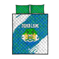 Sierra Leone Crest Quilt Bed Set with National Coat of Arms and Flag Colors