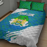 Sierra Leone Crest Quilt Bed Set with National Coat of Arms and Flag Colors