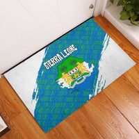 Sierra Leone Crest Rubber Doormat with National Coat of Arms and Flag Colors