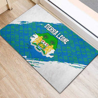 Sierra Leone Crest Rubber Doormat with National Coat of Arms and Flag Colors