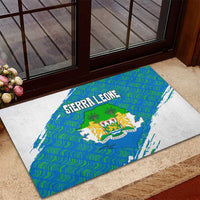 Sierra Leone Crest Rubber Doormat with National Coat of Arms and Flag Colors