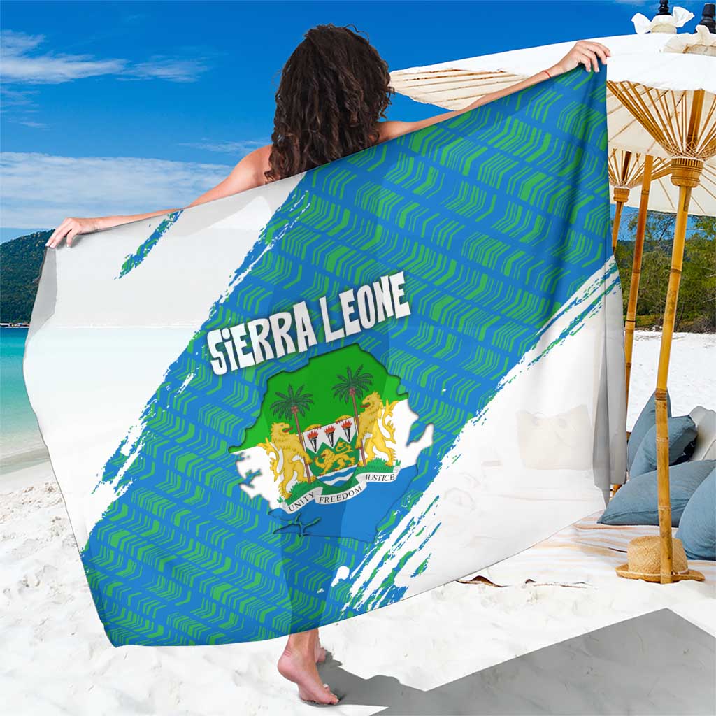 Sierra Leone Crest Sarong with National Coat of Arms and Flag Colors