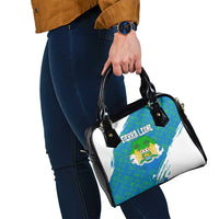 Sierra Leone Crest Shoulder Handbag with National Coat of Arms and Flag Colors