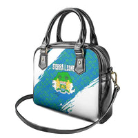 Sierra Leone Crest Shoulder Handbag with National Coat of Arms and Flag Colors