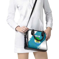 Sierra Leone Crest Shoulder Handbag with National Coat of Arms and Flag Colors