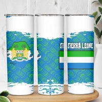 Sierra Leone Crest Skinny Tumbler with National Coat of Arms and Flag Colors