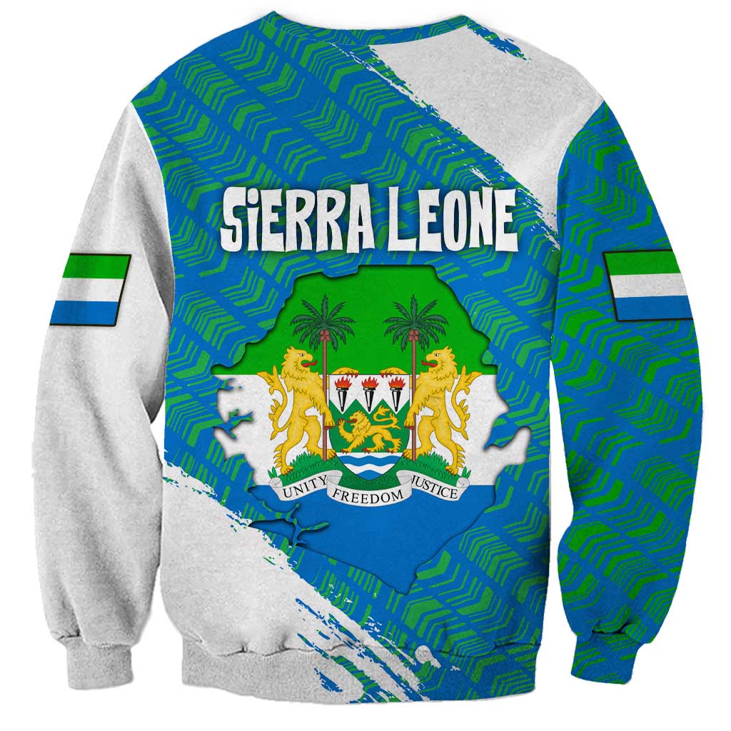 Sierra Leone Crest Sweatshirt with National Coat of Arms and Flag Colors