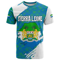 Sierra Leone Crest T Shirt with National Coat of Arms and Flag Colors