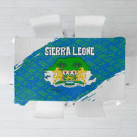 Sierra Leone Crest Tablecloth with National Coat of Arms and Flag Colors