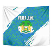 Sierra Leone Crest Tapestry with National Coat of Arms and Flag Colors