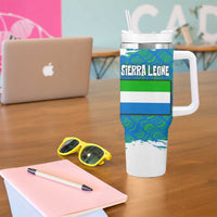 Sierra Leone Crest Tumbler With Handle with National Coat of Arms and Flag Colors
