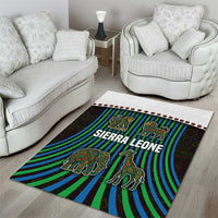 Sierra Leone Area Rug with Tribal Animal Pattern Featuring Lion Elephant Giraffe and Monkey