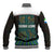 Sierra Leone Baseball Jacket with Tribal Animal Pattern Featuring Lion Elephant Giraffe and Monkey
