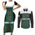 Sierra Leone Couples Matching Short Sleeve Bodycon Dress and Long Sleeve Button Shirt with Tribal Animal Pattern Featuring Lion Elephant Giraffe and Monkey