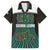 Sierra Leone Family Matching Off The Shoulder Long Sleeve Dress and Hawaiian Shirt with Tribal Animal Pattern Featuring Lion Elephant Giraffe and Monkey
