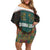 Sierra Leone Family Matching Off Shoulder Short Dress and Hawaiian Shirt with Tribal Animal Pattern Featuring Lion Elephant Giraffe and Monkey