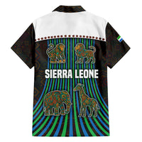 Sierra Leone Hawaiian Shirt with Tribal Animal Pattern Featuring Lion Elephant Giraffe and Monkey
