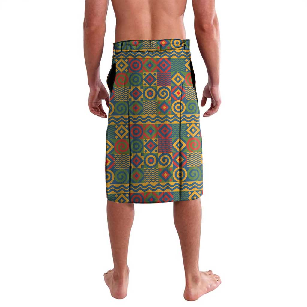 Sierra Leone Lavalava with Tribal Animal Pattern Featuring Lion Elephant Giraffe and Monkey