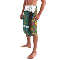Sierra Leone Lavalava with Tribal Animal Pattern Featuring Lion Elephant Giraffe and Monkey