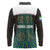 Sierra Leone Long Sleeve Polo Shirt with Tribal Animal Pattern Featuring Lion Elephant Giraffe and Monkey