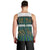 Sierra Leone Men Tank Top with Tribal Animal Pattern Featuring Lion Elephant Giraffe and Monkey