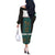 Sierra Leone Off The Shoulder Long Sleeve Dress with Tribal Animal Pattern Featuring Lion Elephant Giraffe and Monkey
