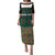 Sierra Leone Puletasi with Tribal Animal Pattern Featuring Lion Elephant Giraffe and Monkey
