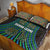 Sierra Leone Quilt Bed Set with Tribal Animal Pattern Featuring Lion Elephant Giraffe and Monkey
