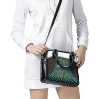 Sierra Leone Shoulder Handbag with Tribal Animal Pattern Featuring Lion Elephant Giraffe and Monkey