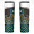 Sierra Leone Skinny Tumbler with Tribal Animal Pattern Featuring Lion Elephant Giraffe and Monkey