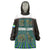 Sierra Leone Wearable Blanket Hoodie with Tribal Animal Pattern Featuring Lion Elephant Giraffe and Monkey