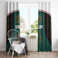 Sierra Leone Window Curtain with Tribal Animal Pattern Featuring Lion Elephant Giraffe and Monkey