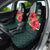 Sierra Leone Car Seat Cover with Red Hibiscus Floral Design and Tribal Swirl Pattern