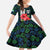 Sierra Leone Family Matching Puletasi and Hawaiian Shirt with Red Hibiscus Floral Design and Tribal Swirl Pattern